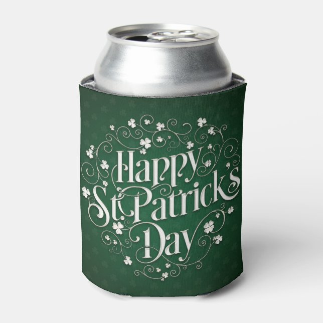 St. Patrick's Day - Swirled Word Art Dosenkühler (Kanne Vorderseite)