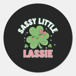 St Patricks Day Sy Kleine Lüge Lustige Irische Kin Runder Aufkleber