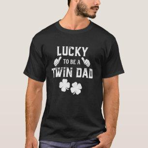 St Patrick's Day T Irish Vater of Twin Baby Announ T-Shirt