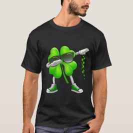 St Patricks Day T-Shirt Dabbing Kleeblatt