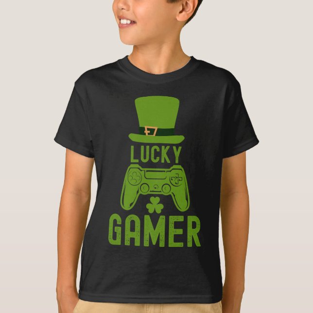 St Patricks Day T-Shirt Kleeblatt St Patrick Lucky (Vorderseite)
