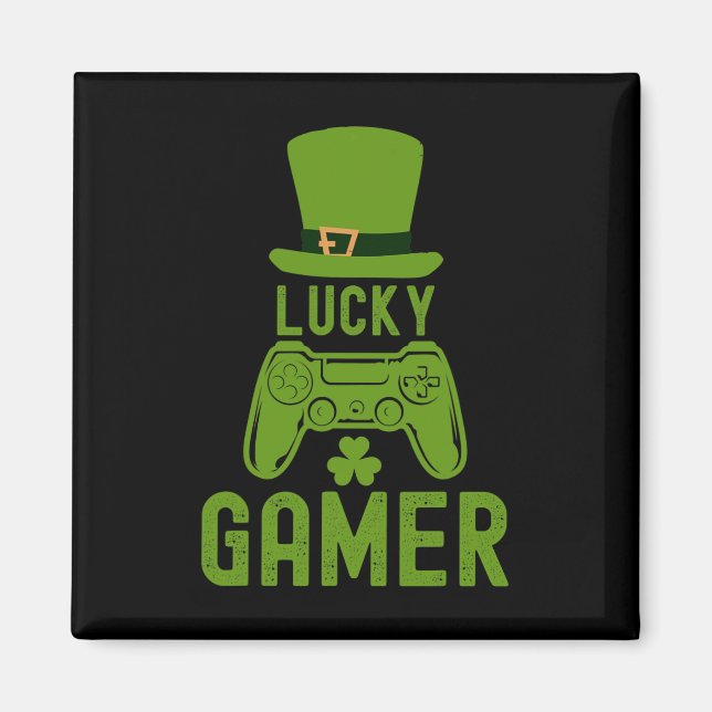 St Patricks Day T-Shirt Kleeblatt St Patrick Lucky Magnet (Vorne)