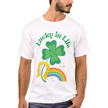 St Patricks Day T - Shirt Lucky im Leben