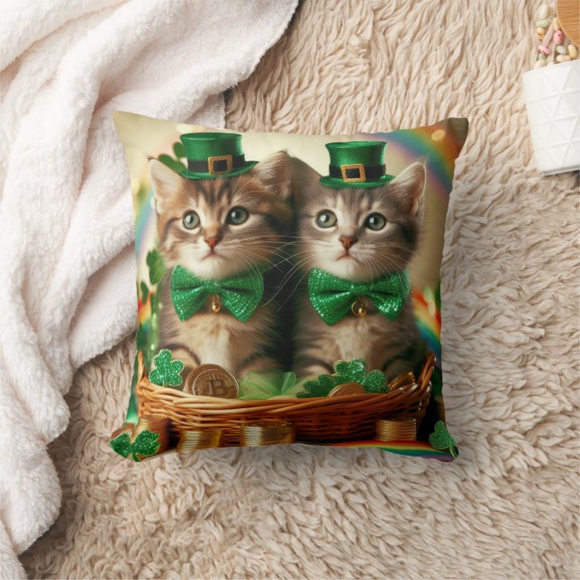 St. Patrick's Day Tabbies Kissen (Decke)