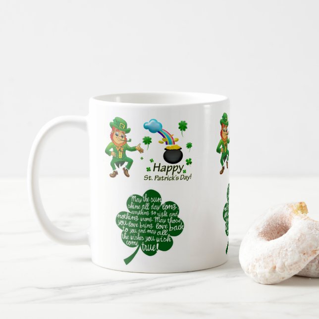 St. Patrick's Day Tasse (Mit Donut)