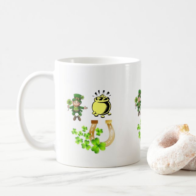 St. Patrick's Day Tasse (Mit Donut)