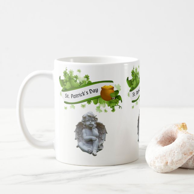 St. Patrick's Day Tasse Angel (Mit Donut)