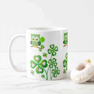 St. Patrick's Day Tasse Owl