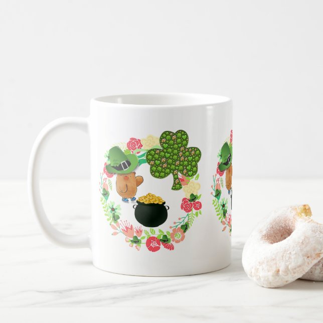 St. Patrick's Day Tasse Teddy Bear (Mit Donut)