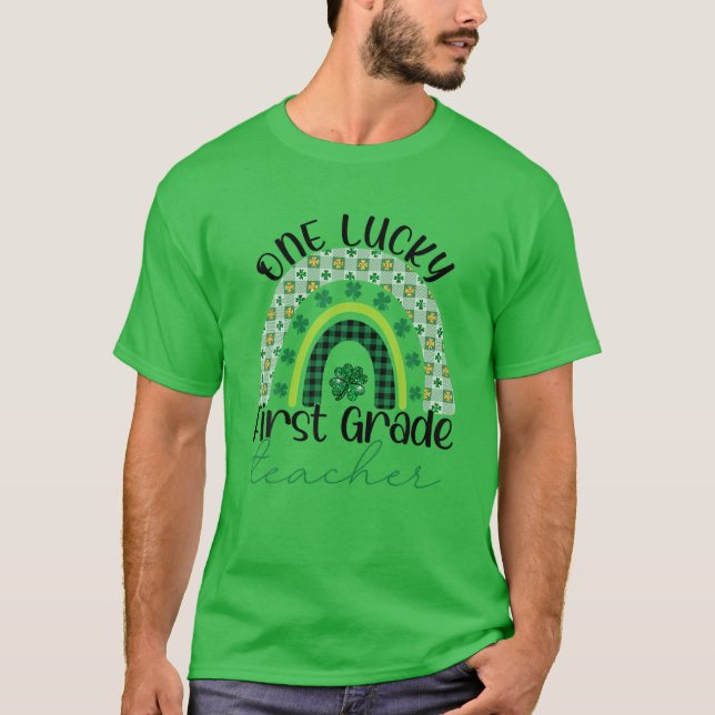St Patricks Day Teacher Ein Glück 1St Grace Teache T-Shirt (Vorderseite)