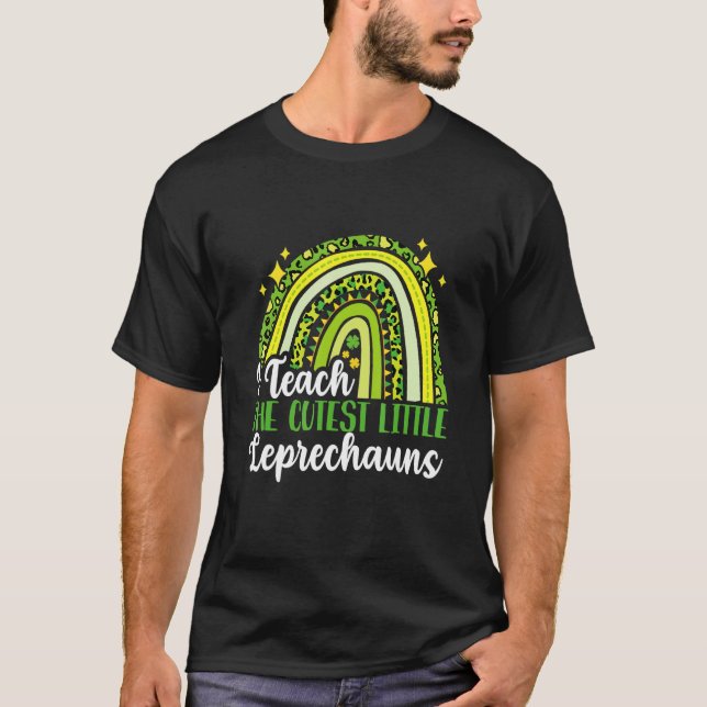 St. Patricks Day Teacher Niedliche Kobolden T-Shirt (Vorderseite)