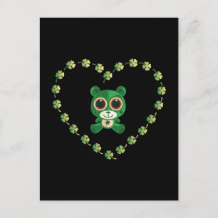 St. Patrick's Day Teddy Bear Postkarte
