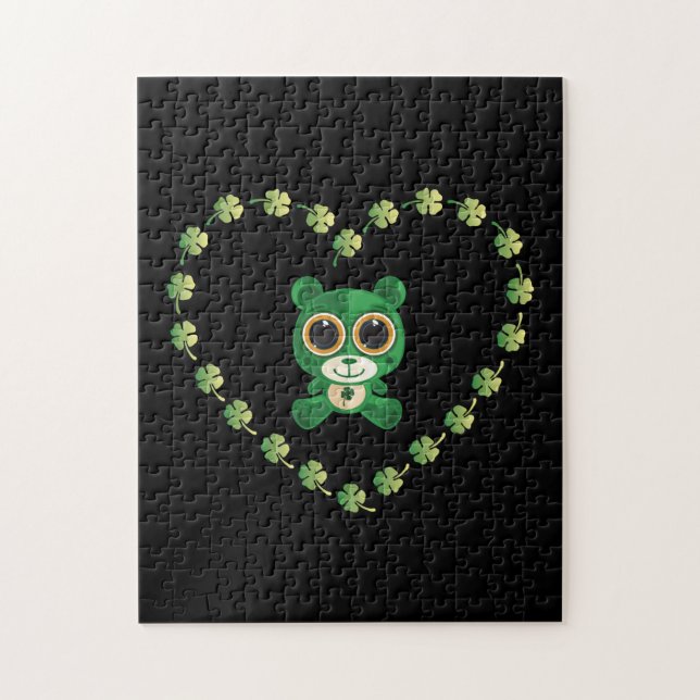 St. Patrick's Day Teddy Bear Puzzle (Vertikal)