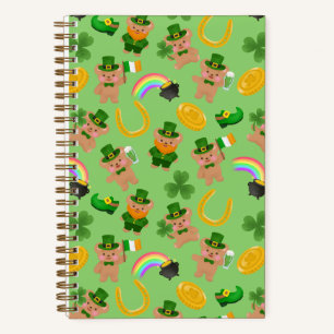 St. Patrick's Day Teddybär Notizbuch