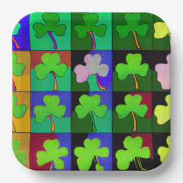 St. Patrick's Day Teller mit Kleeblättern