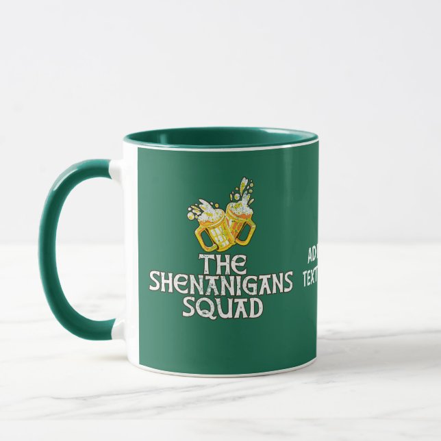 St Patrick's Day The Shenanigans Squad Irish Beer Tasse (Links)
