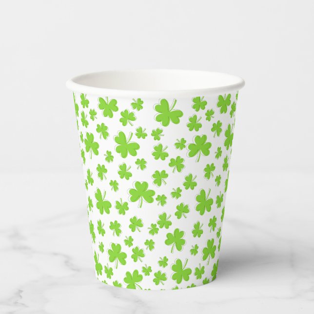 St. Patrick's Day Thema Sip of Luck Paper Cup Pappbecher (Vorderseite)