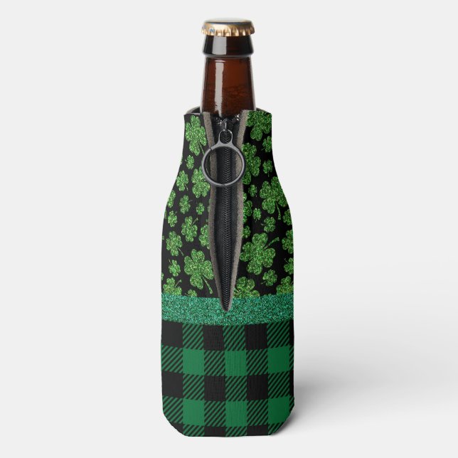 St. Patrick's Day Themed Pattern Flaschenkühler (Flasche Rückseite)