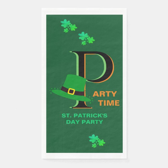 St. Patrick's Day Time to Celebrate Serviette (Vorderseite)