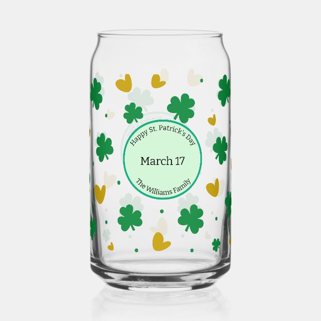 St. Patrick's Day Trinkbehälter Set Dosenglas (Vorderseite)