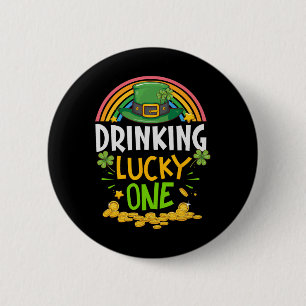 St Patricks Day Trinken Lucky One passende Party Button