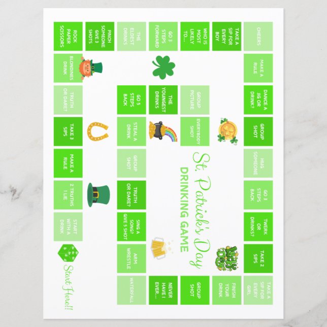 St. Patrick's Day Trinkspiel (Vorderseite)