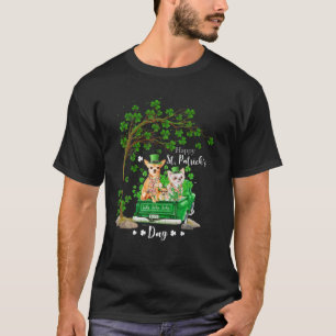 St Patricks Day Truck Chihuahua Family Kleeblatt C T-Shirt