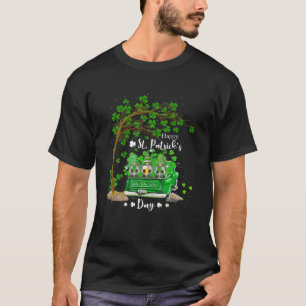 St Patricks Day Truck Gnome Herz Kleeblatt Clove T-Shirt