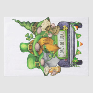 St. Patrick's Day Truck Gnomes Seidenpapier