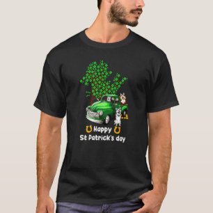 St Patricks Day Truck Kleeblatt Paw Dog Männer Fra T-Shirt