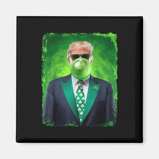 St Patricks Day Trump 47. Präsident bläst Magnet (Vorne)