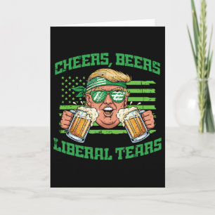 St Patricks Day Trump jubelt liberale Tränen Heili Karte