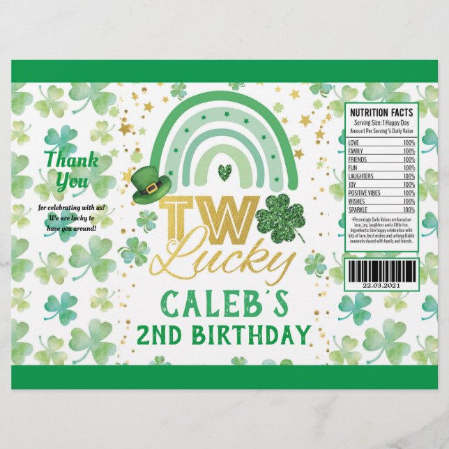 St Patrick's Day Two Lucky Chip Bag Wrapper Flyer (Vorne)
