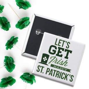 St. Patricks Day Typografie Button