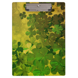 St. Patrick's Day und Viel Glück , vierblättrige Klemmbrett