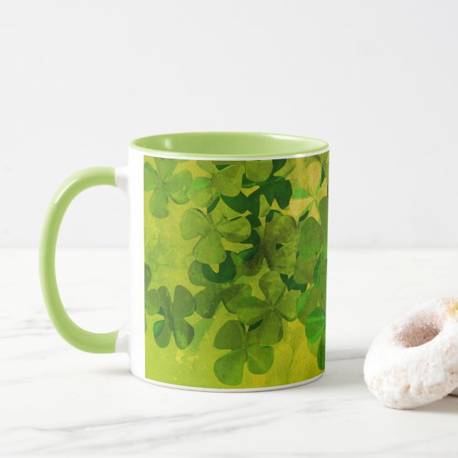 St. Patrick's Day und Viel Glück , ‎ vierblättrige Tasse (Mit Donut)