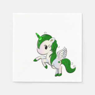 St. Patrick's Day Unicorn Pegasus Serviette