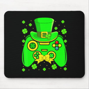 St Patrick's Day Video Game Kleeblatt Matching Men Mousepad