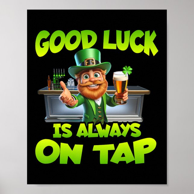 St Patricks Day Viel Glück ist immer auf Gestochen Poster (Vorne)