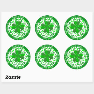 St. Patrick's Day Viel Glück Shamrocks Personalisi Runder Aufkleber