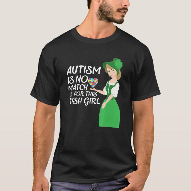 St Patricks Day Vier-Blatt-Klee Irisches Mädchen A T-Shirt (Vorderseite)