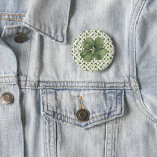 St. Patrick's Day Vierblattklee Button