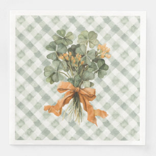 St. Patricks Day Vierblattklee Serviette