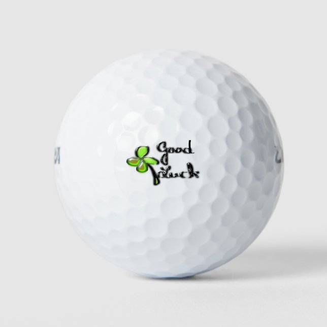 St. Patrick's Day ‎ vierblättriges Kleeblatt Golfball (Vorderseite)