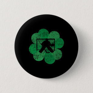 St Patricks Day Vierblättriges Kleeblatt - Lucky H Button