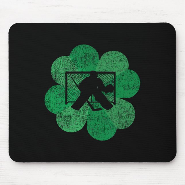 St Patricks Day Vierblättriges Kleeblatt - Lucky H Mousepad (Vorne)