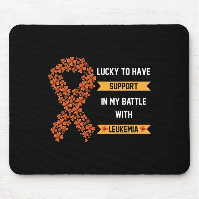 St Patricks Day Vierblättriges Kleeblatt Orange Le Mousepad (Vorne)