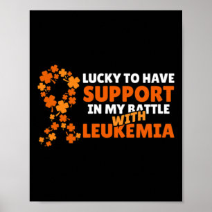 St Patricks Day Vierblättriges Kleeblatt Orange Le Poster