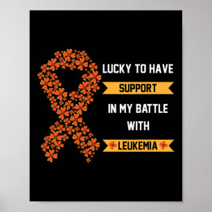 St Patricks Day Vierblättriges Kleeblatt Orange Le Poster