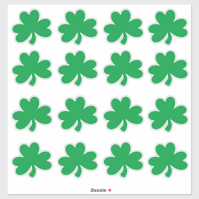 St. Patrick's Day Vierblättriges Kleeblatt Party G Aufkleber (Blatt)